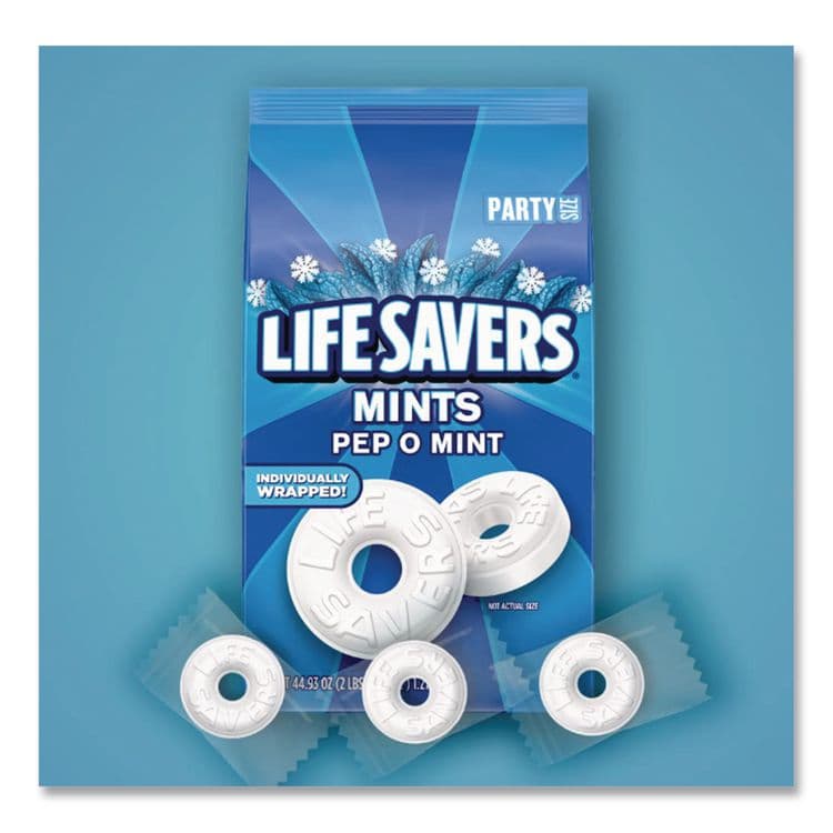 THE WRIGLEY COMPANY Hard Candy Mints, Pep-O-Mint, 44.93 oz Bag (LFS27625) thumbnail 4