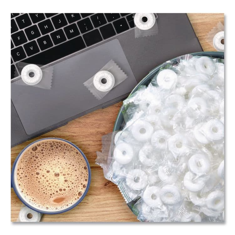 THE WRIGLEY COMPANY Hard Candy Mints, Pep-O-Mint, Individually Wrapped, 6.25 oz Bag (LFS88503) thumbnail 3