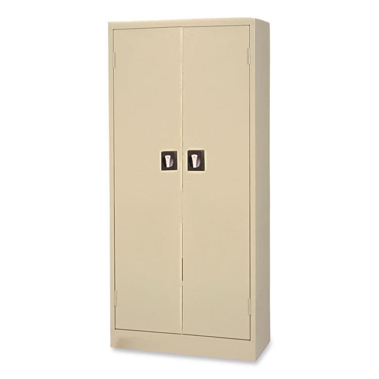 ALERA Space Saver Storage Cabinet, Four Shelves, 30w x 15d x 66h, Putty (ALECM6615PY)