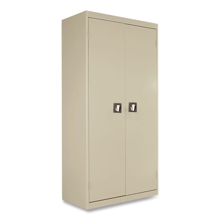 ALERA Space Saver Storage Cabinet, Four Shelves, 30w x 15d x 66h, Putty (ALECM6615PY) thumbnail 3