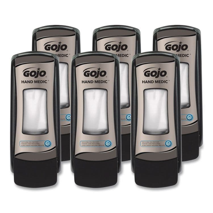 GO-JO INDUSTRIES HAND MEDIC ADX-7 Dispenser, 685 mL, 3.94 x 3.67 x 9.79, Black, 6/Carton (GOJ878206CT)