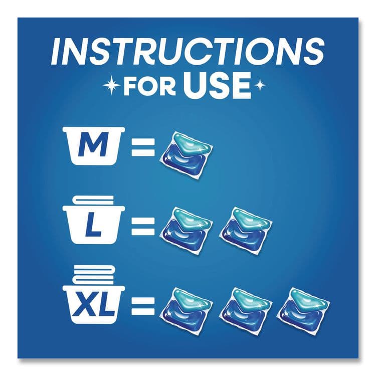 DIAL PROFESSIONAL Ultra Pacs Original Everyday Clean HE Laundry Detergent, 76 Pods/Tub, 4 Tubs/Carton (DIA05515) thumbnail 3