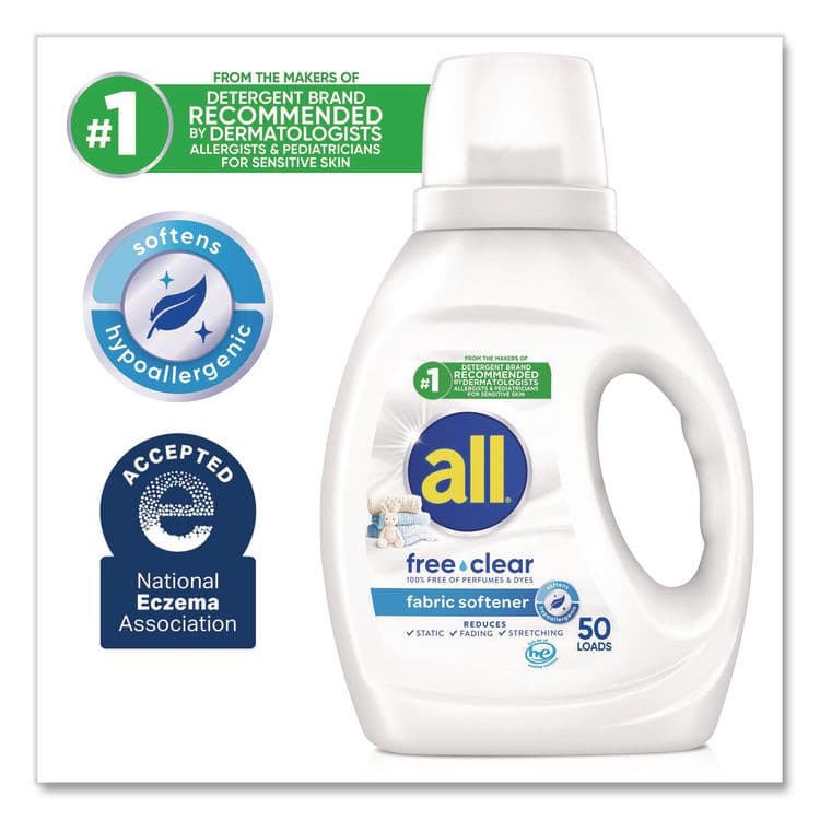 DIAL PROFESSIONAL Free Clear Liquid Fabric Softener, Fragrance Free, 34 oz Bottle, 6/Carton (DIA47430) thumbnail 3