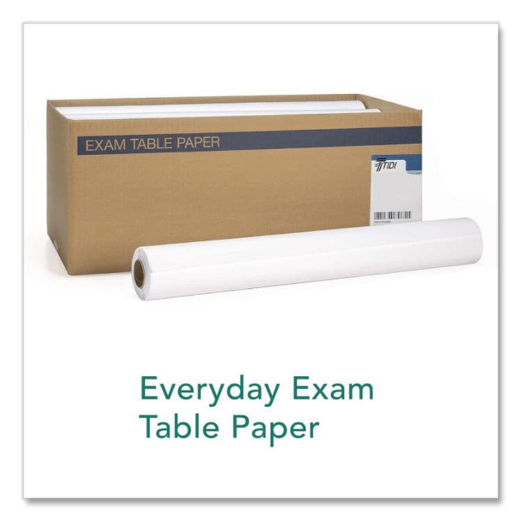 TIDI PRODUCTS Choice Exam Table Paper Roll, Crepe Texture, 21" x 125 ft, White, 12/Carton (BHC32163) thumbnail 4