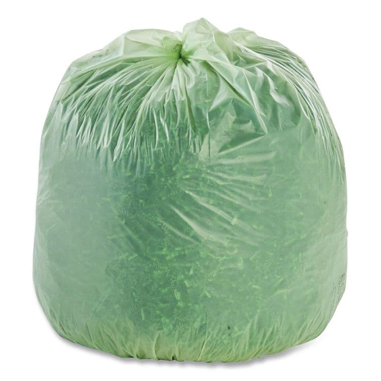 STOUT EcoSafe-6400 Bags, 13 gal, 0.85 mil, 24" x 30", Green, 45/Box (STOE2430E85)