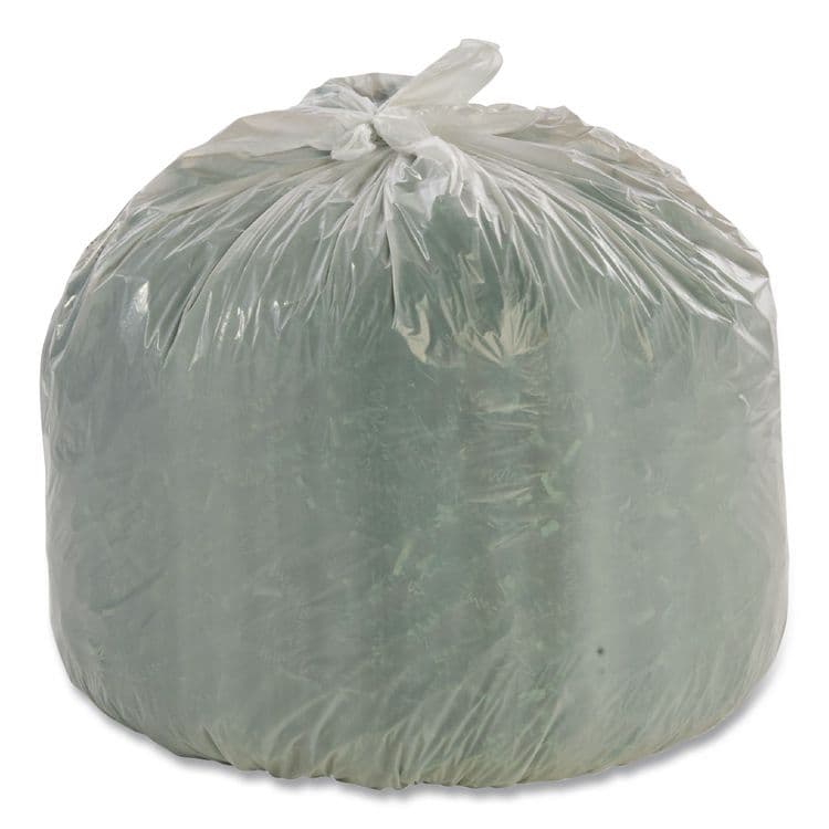 STOUT Controlled Life-Cycle Plastic Trash Bags, 13 gal, 0.7 mil, 24" x 30", White, 120/Box (STOG2430W70)