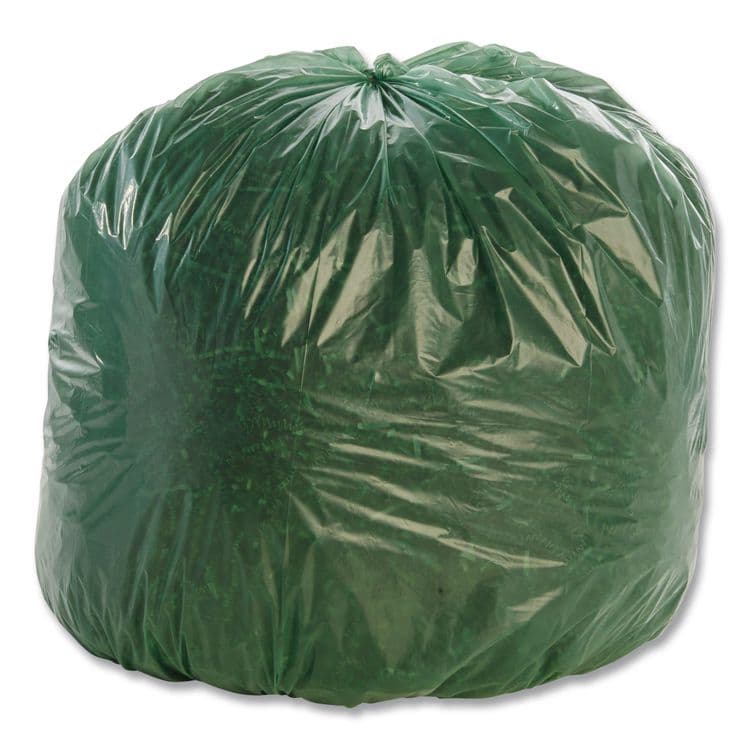 STOUT Controlled Life-Cycle Plastic Trash Bags, 33 gal, 1.1 mil, 33" x 40", Green, 40/Box (STOG3340E11)