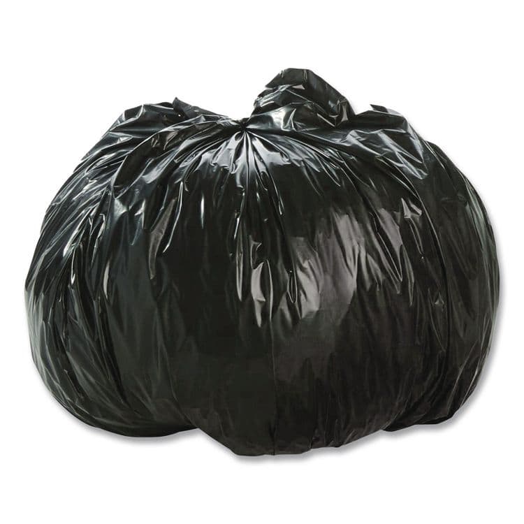 STOUT Total Recycled Content Plastic Trash Bags, 10 gal, 1 mil, 24" x 24", Black/Brown, 250/Carton (STOT2424B10)