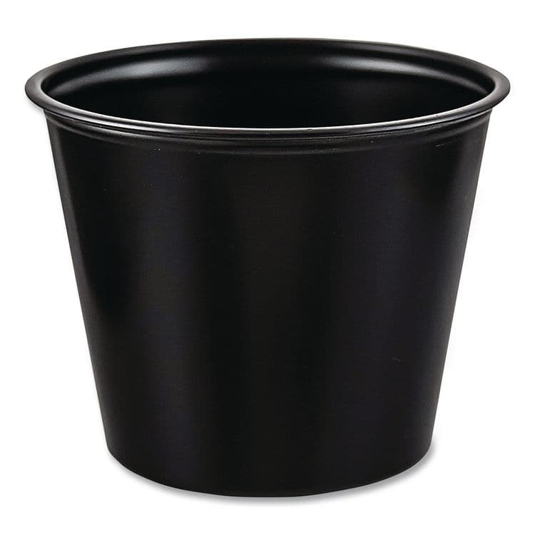 DART Portion Containers, 5.5 oz, Plastic, Black, 250/Bag, 10 Bags/Carton (DCCP550BLK)