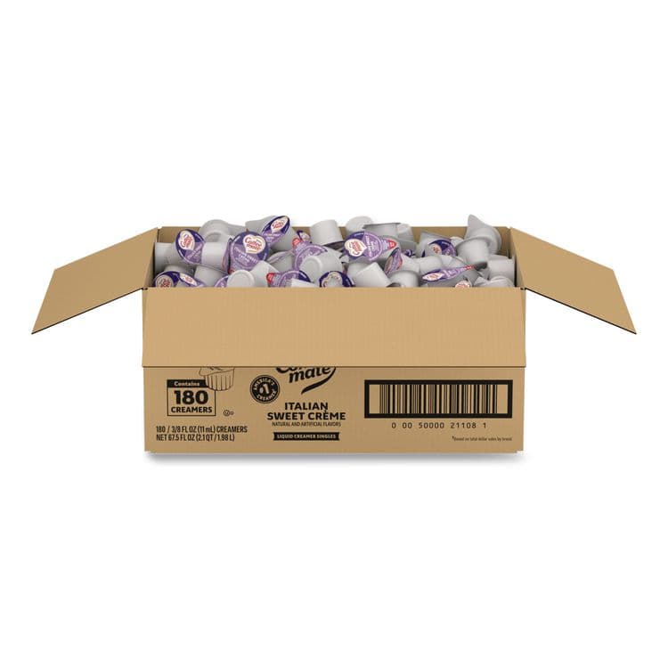 NESTLE Bulk Liquid Coffee Creamer, Italian Sweet Cream, 0.38 oz Mini Cups, 180/Carton (NES21108CT)
