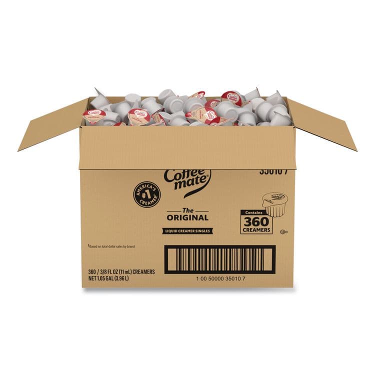 NESTLE Liquid Coffee Creamer, Original, 0.38 oz Mini Cups, 360/Carton (NES35010)