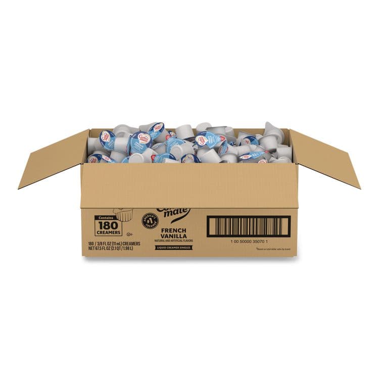 NESTLE Liquid Coffee Creamer, French Vanilla, 0.38 oz Mini Cups, 180/Carton (NES35070)