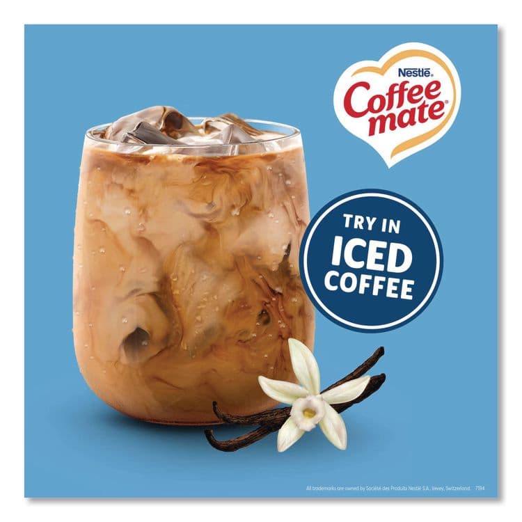 NESTLE Liquid Coffee Creamer, French Vanilla, 0.38 oz Mini Cups, 180/Carton (NES35070) thumbnail 3