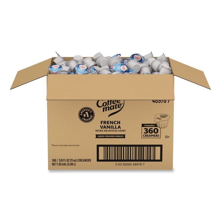 NESTLE Liquid Coffee Creamer, French Vanilla, 0.38 oz Mini Cups, 360/Carton (NES48978)