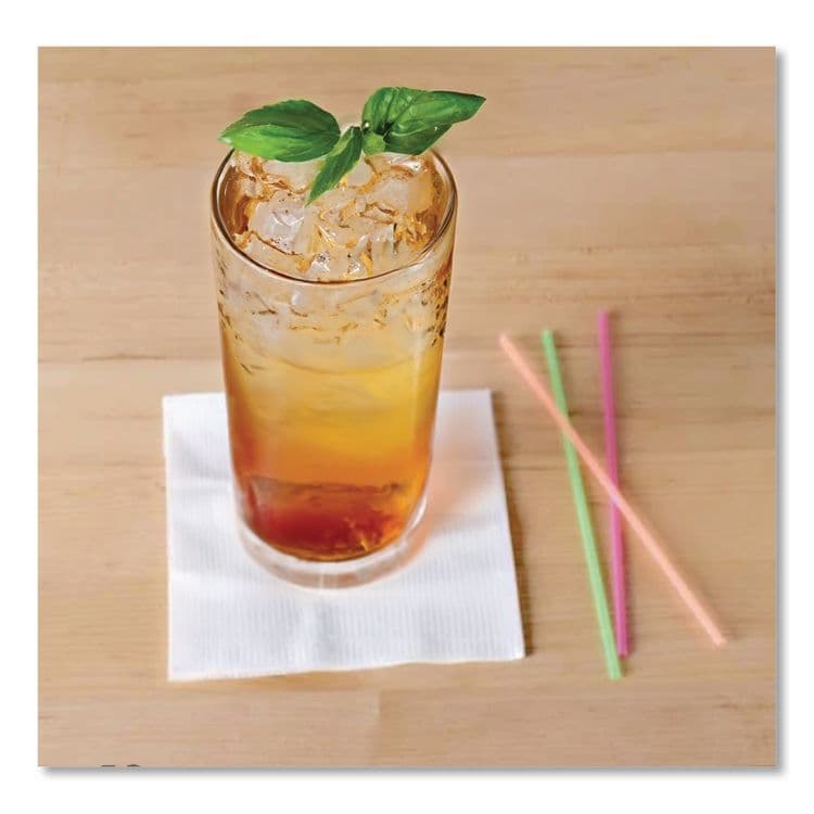 BERK ENTERPRISES Neon Sip Sticks, 5.5" Polypropylene, Assorted Colors, 1,000/Pack (BSQ1241202) thumbnail 3