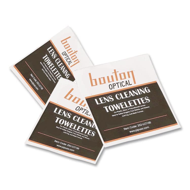 PROTECTIVE INDUSTRIAL PRODUCTS Optical Lens Cleaning Towelettes, Individually Wrapped in Dispenser Box, 100/Box (BOU252LCT100) thumbnail 2