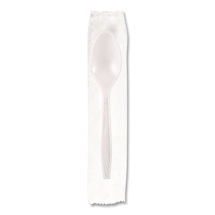 BERK ENTERPRISES Elegant Dinnerware Heavyweight Cutlery Assortment, Heavyweight, (120) Forks/(80) Spoons/(40) Knives, Plastic, White, 240/Box (BSQ90191) thumbnail 4
