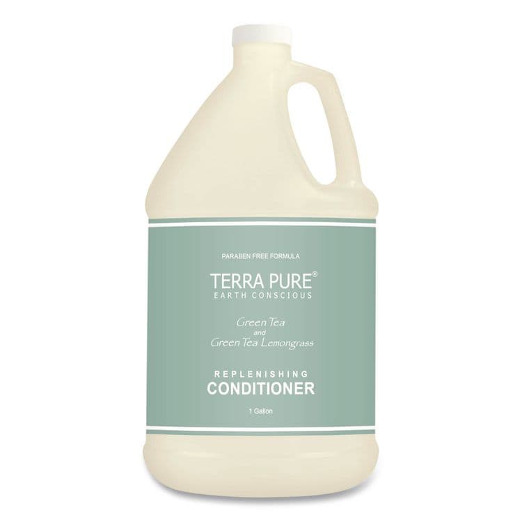 DIVERSIFIED HOSPITALITY SOLUTIONS, LTD. Terra Pure Conditioner Gallon, Green Tea Lemongrass Scent, 1 gal Bottle, 4/Carton (DHS002256) thumbnail 2