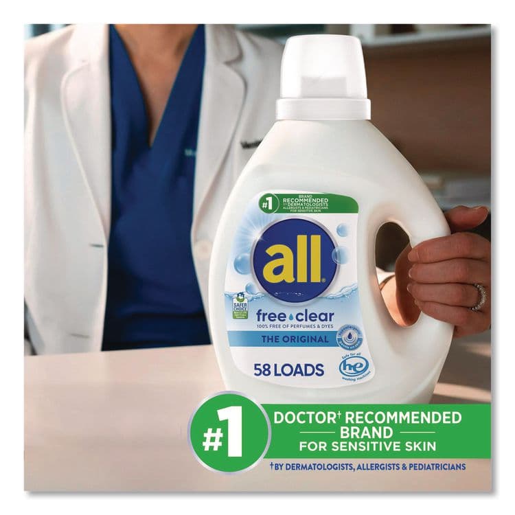 DIAL PROFESSIONAL Free Clear HE Laundry Detergent, 58 Loads, Unscented, 73 oz Bottle, 6/Carton (DIA47415) thumbnail 3