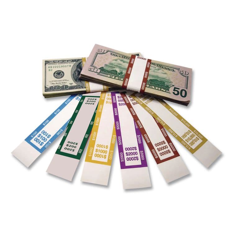 CONTROLTEK Currency Straps, Self-Adhesive, Twos, $200 Strap, Green/White, 1,000/Pack (CNK560017) thumbnail 4