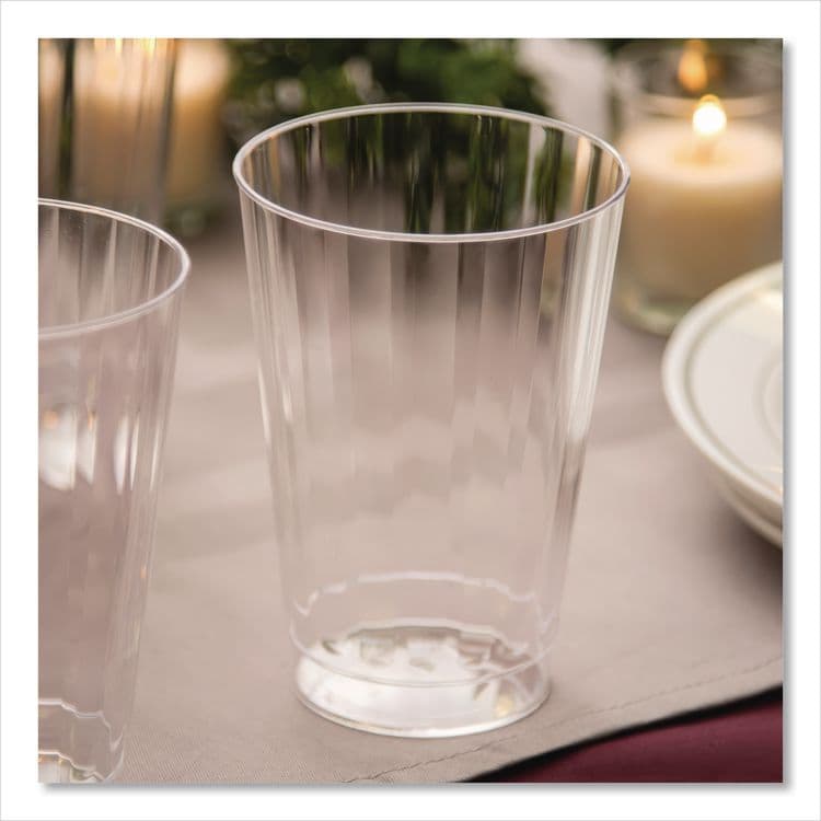 WNA, . Classic Crystal Plastic Tumblers, 12 oz, Clear, Fluted, Tall, 20/Pack, 12 Packs/Carton (WNACC12240) thumbnail 2