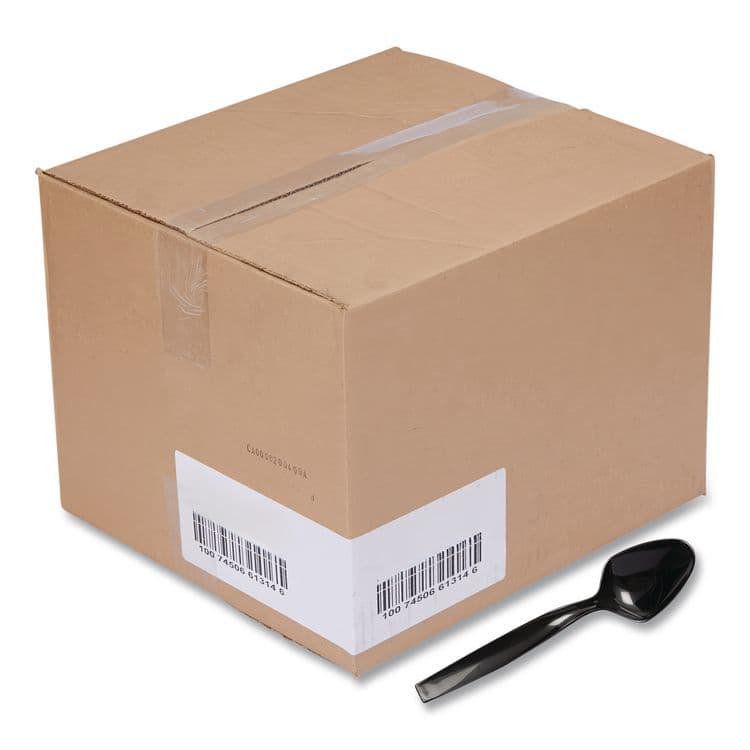 WNA, . Caterline Plastic Serving Spoons, 9", Black, 144/Carton (WNAA7SPBL) thumbnail 3