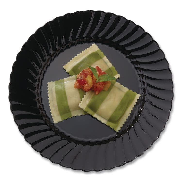 WNA, . Classicware Plates, Plastic, 10.25" dia, Black, 144/Carton (WNACW10144BK) thumbnail 3