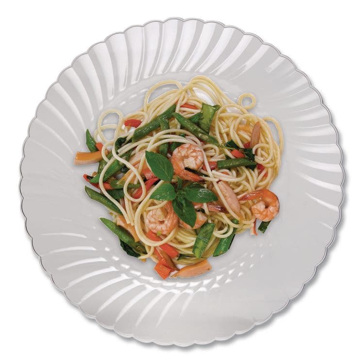 WNA, . Classicware Plates, Plastic, 9" dia, Clear, 10/Bag, 18 Bags/Carton (WNACW9180) thumbnail 3