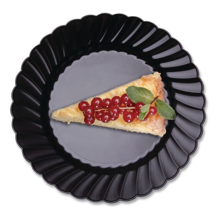 WNA, . Classicware Plastic Plates, 6" dia, Black, 10/Pack, 18 Packs/Carton (WNACW6180BK) thumbnail 2