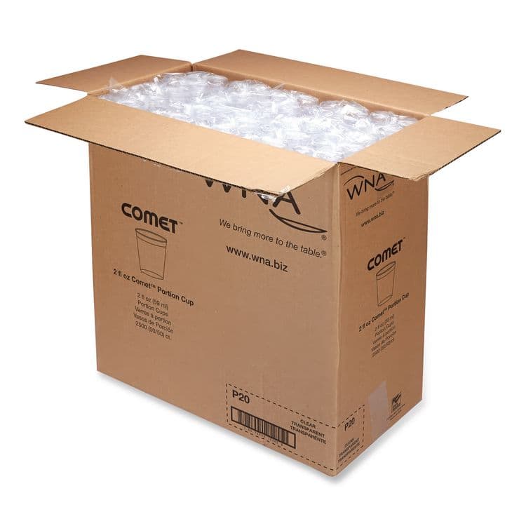 WNA, . Comet Plastic Portion/Shot Glass, 2 oz, Clear, 50/Pack, 50 Packs/Carton (WNAP20) thumbnail 3