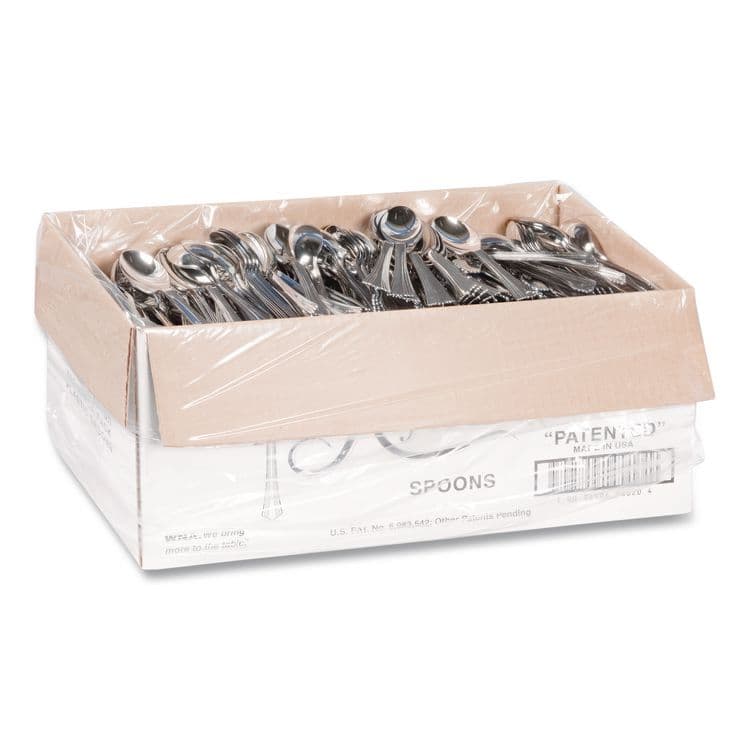 WNA, . Heavyweight Plastic Spoons, Reflections Design, Silver, 600/Carton (WNA620155) thumbnail 3