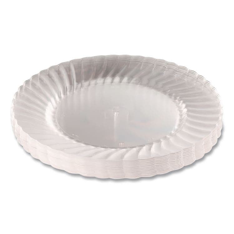 WNA, . Classicware Plastic Plates, 6" dia, Clear, 12/Pack, 15 Packs/Carton (WNARSCW61512) thumbnail 3