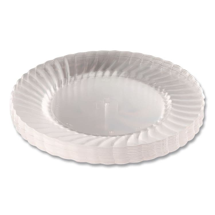 WNA, . Classicware Plates, Plastic, 10.25" dia, Clear, 12/Bag, 12 Bags/Carton (WNARSCW101212) thumbnail 3