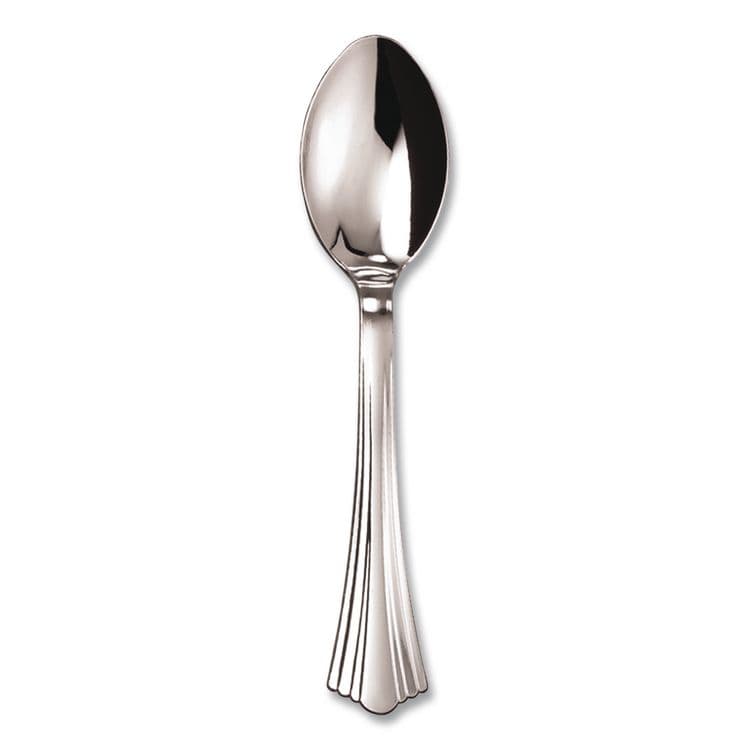 WNA, . Reflections Heavyweight Plastic Utensils, Spoon, Silver, 40/Pack, 8 Packs/Carton (WNAREF320SP) thumbnail 2