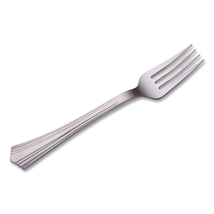 WNA, . Heavyweight Plastic Forks, Reflections Design, Silver, 600/Carton (WNA610155) thumbnail 2