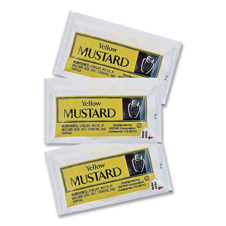 PERFORMANCE FOOD GROUP Condiment Packets, Mustard, 0.16 oz Packet, 200/Carton (VST80006) thumbnail 4