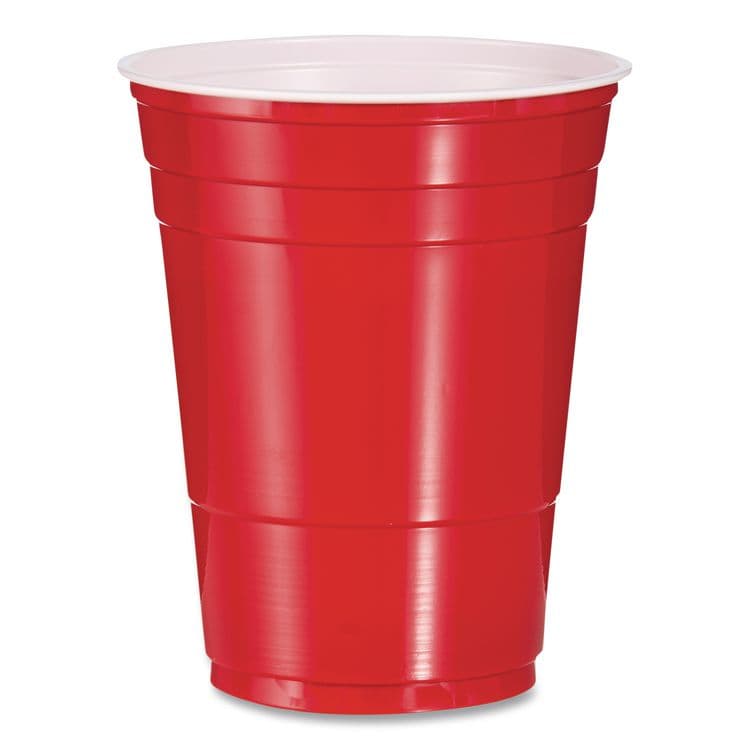 DART SOLO Party Plastic Cold Drink Cups, 16 oz, Red, 50/Bag, 20 Bags/Carton (DCCP16R) thumbnail 3