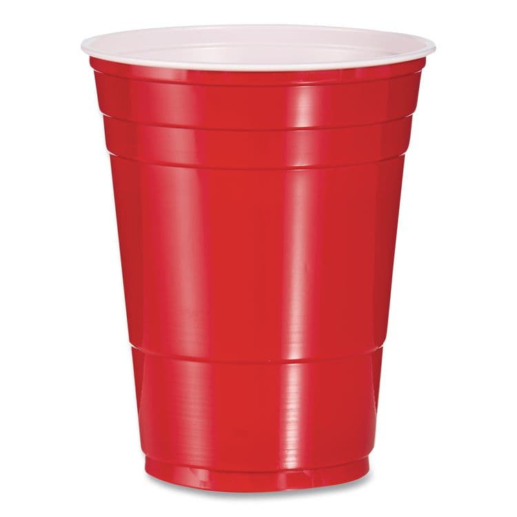 DART SOLO Party Plastic Cold Drink Cups, 16 oz, Red, 24/Pack, 25 Packs/Carton (SCCY16250001) thumbnail 3