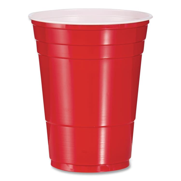 DART SOLO Party Plastic Cold Drink Cups, 16 oz, Red, 50/Pack (DCCP16RPK) thumbnail 3