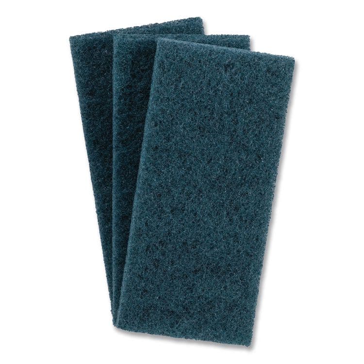 3M/COMMERCIAL TAPE DIV. Doodlebug Medium-Duty Scrub Pad, 4.62 x 10, Blue, 10/Carton (MMM08005B)