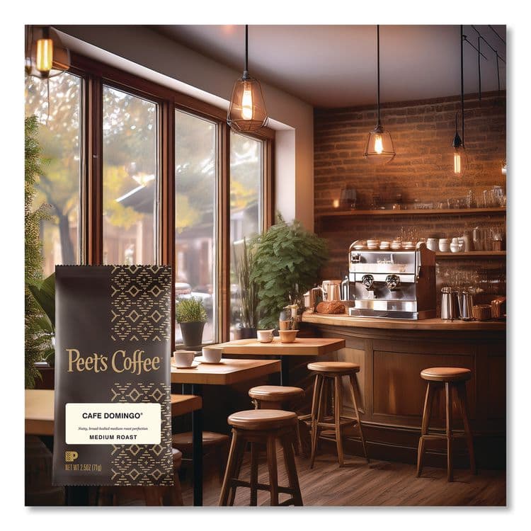 PEETS Coffee Portion Packs, Cafe Domingo Blend, 2.5 oz Frack Pack, 18/Box (PEE504918) thumbnail 3