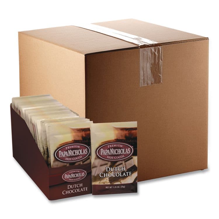 PAPANICHOLAS COFFEE Premium Hot Cocoa, Dutch Chocolate, 24/Carton (PCO79224) thumbnail 2