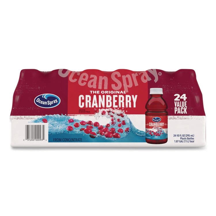 OCEAN SPRAY Cranberry Juice Cocktail, Cranberry, 10 oz Bottle, 24/Carton (GRR22002661) thumbnail 4