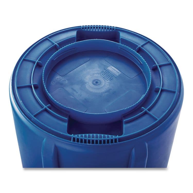 RUBBERMAID COMMERCIAL PROD. Vented Round Brute Container, 44 gal, Plastic, Blue (RCP264360BE) thumbnail 3