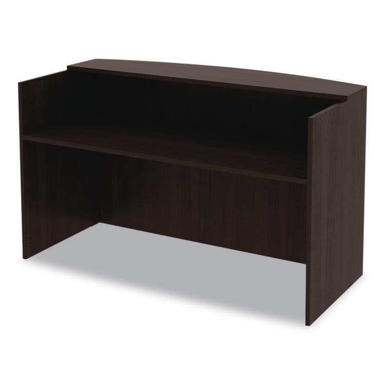 ALERA Alera Valencia Series Reception Desk with Transaction Counter, 71" x 35.5" x 29.5" to 42.5", Espresso (ALEVA327236ES) thumbnail 2