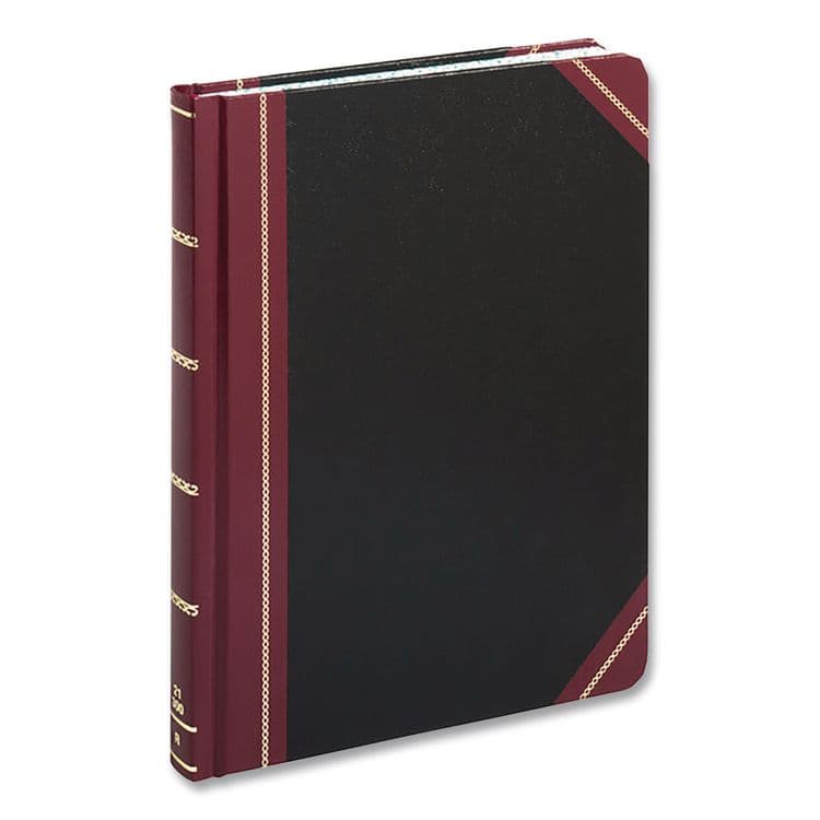 ESSELTE PENDAFLEX CORP. Log Book, List-Management Format with Medium/College Ruling, Black/Red Cover, (150) 10.13 x 7.78 Sheets (BORG21150R)