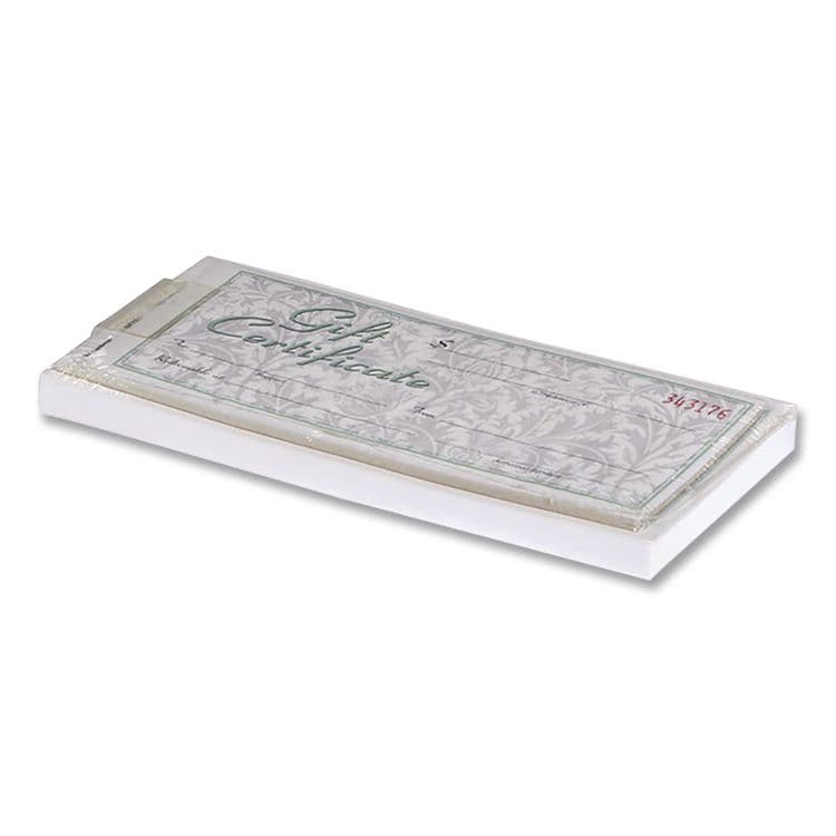 CARDINAL BRANDS . Gift Certificates with Envelopes, 8 x 3.4, White/Canary, 25/Book (ABFGFTC1) thumbnail 2