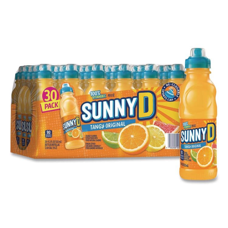 SUNNY DELIGHT BEVERAGES CO. Tangy Original Sport Bottle, Orange, 11.3 oz Bottle, 30/Carton (GRR22002659)