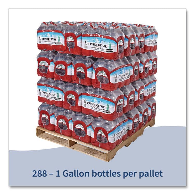 CRYSTAL GEYSER WATER CO Alpine Spring Water, 1 Gal Bottle, 6/Carton, 48 Cartons/Pallet (CGW12514) thumbnail 4