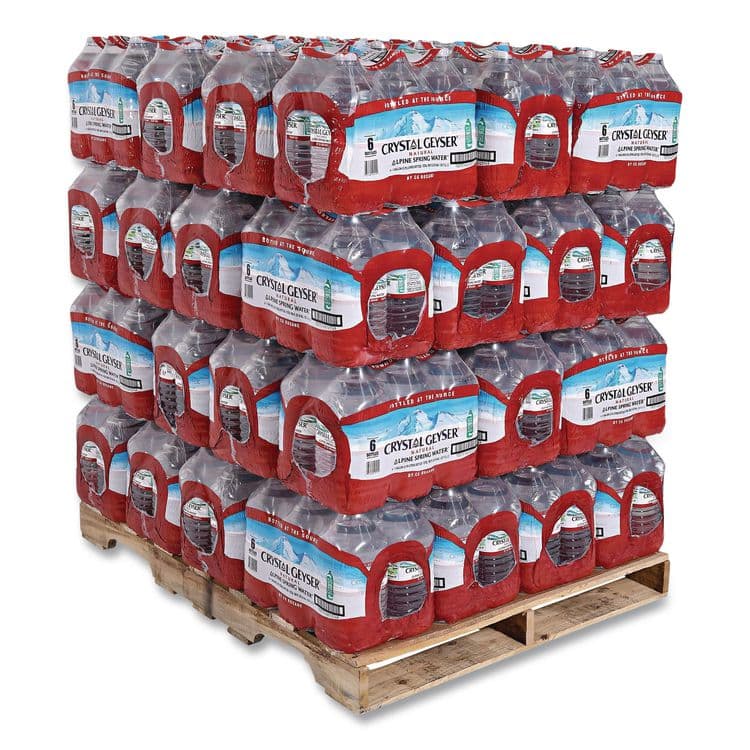 CRYSTAL GEYSER WATER CO Alpine Spring Water, 1 Gal Bottle, 6/Carton, 48 Cartons/Pallet (CGW12514)